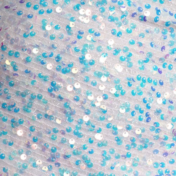 NWT Sparkle More White Iridescent Sequin Bodycon Mini Dress - Picture 5 of 11